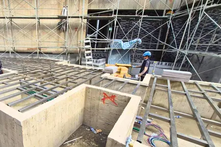 架高地板施工過程