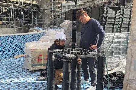 架高地板施工過程